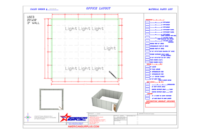 Used National Partitions Inplant Office - 18x20